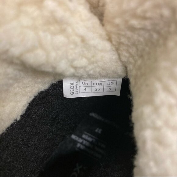 GEOX Sz 37 Sherpa Type Lined Moon Quilted  Adjustable Elastic Laces Boots - Picture 9 of 12